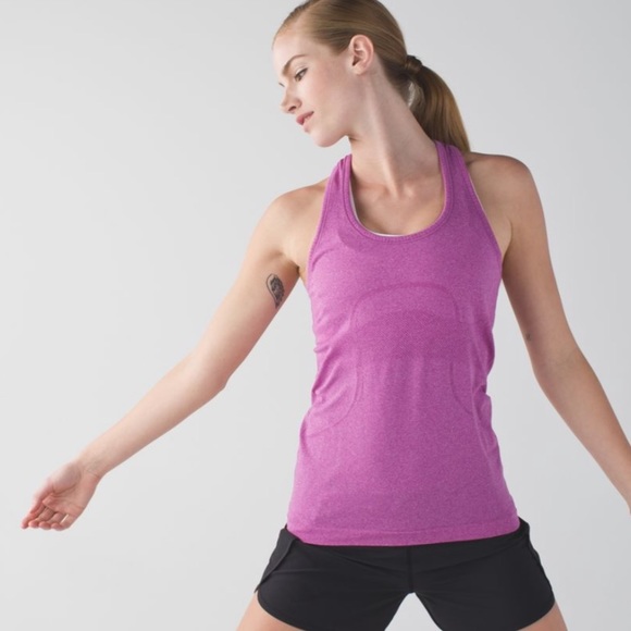 Lululemon Swiftly Tech Racerback Tank Top Heathered Ultra Violet Purple 6 Small - Picture 2 of 8